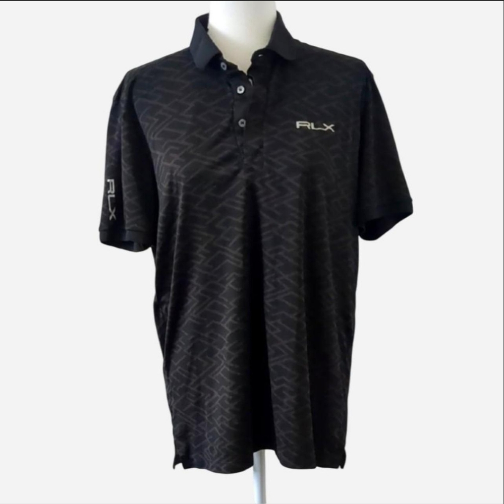 🔥 Steal Alert: RLX Ralph Lauren Black Men's Performance Golf Polo Shirt (L)